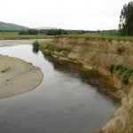 NZ Fly Fishing Expeditions - A New Zealand river runs thru farm land