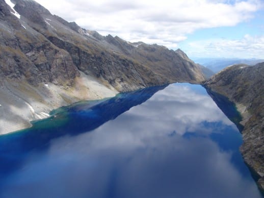 A high altitude lake in the depths of Fiordland