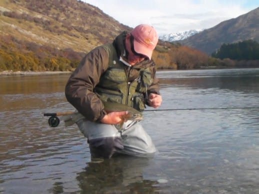 NZ Fly Fishing Expeditions Rainbow on the globug