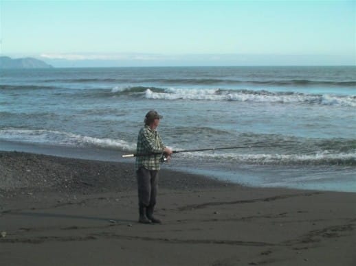 New Zealand Fly Fishing Expeditions - Surf casting on the Kapiti Coast